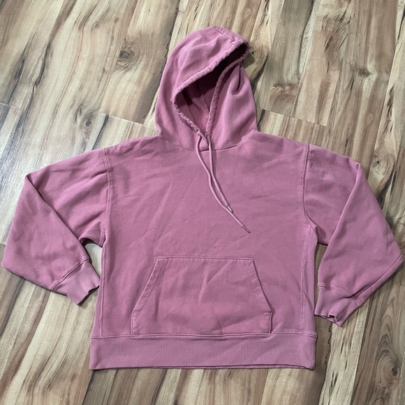 PINK Victoria's Secret Tops - PINK VS Mauve Hoodie with embroidered patch Sz S